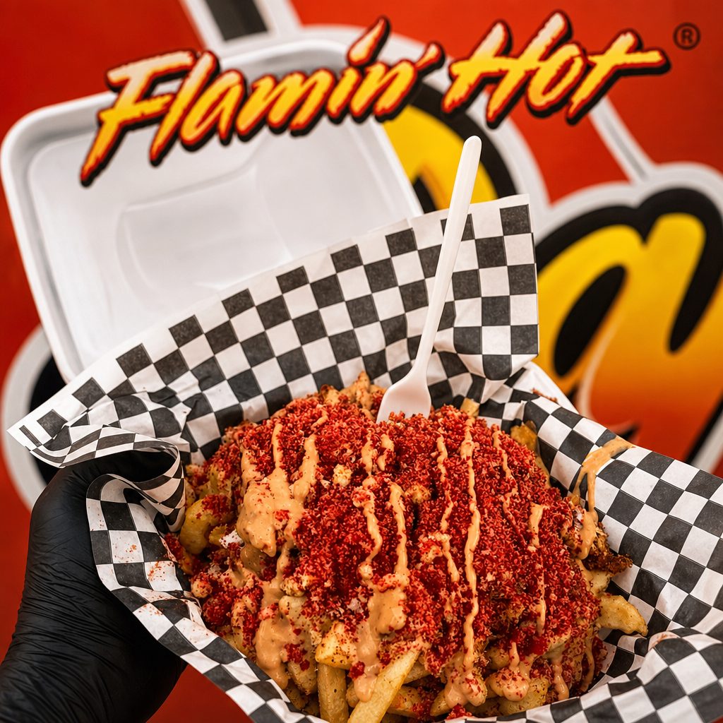 Flaming Hot Loaded Fries.